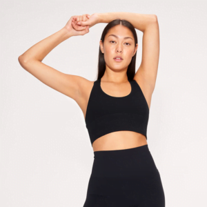 Seamless Rib Sportsbra, Black