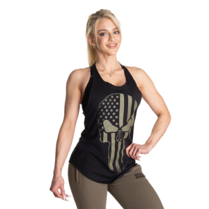 Skull Bowery Tank, Black/Green