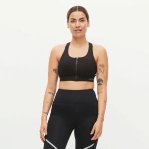 Butik 7 Zip Up Sportsbra, Black