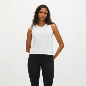 Rib Cropped Singlet, White