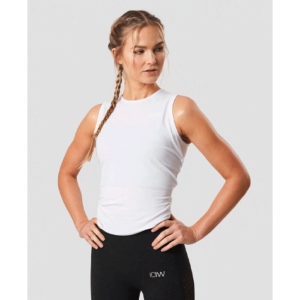 Butik 5 Empowering Open Back Tank, White