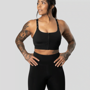 Butik 10 Ultimate Training Zipper Sports Bra, Black