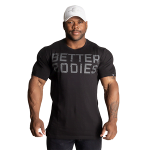 Basic Tapered Tee, Black/Grey