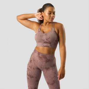 Butik 11 Define Seamless Tie Dye Sports Bra, Mauve