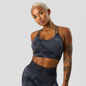 Butik 4 Define Seamless Tie Dye Sports Bra, Dark Blue