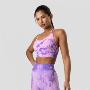 Butik 16 Define Seamless Tie Dye Sports Bra, Purple Breeze