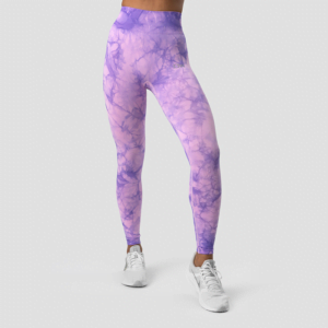 Butik 5 Define Seamless Tie Dye Tights, Purple Breeze