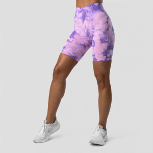 Butik 3 Define Seamless Tie Dye Biker Shorts, Purple Breeze