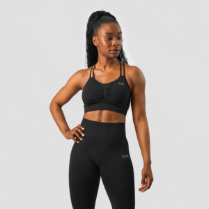 Butik 14 Define Seamless Scrunch Sports Bra, Black