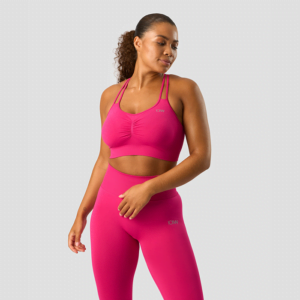 Define Seamless Scrunch Sports Bra, Bright Pink