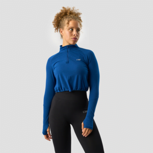 Butik 1 Define Cropped 1/4 Zip Adjustable, Dark Navy