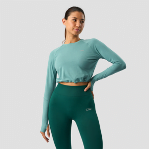 Butik 7 Define Cropped Adjustable Long Sleeve, Mineral Green