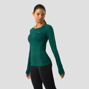 Everyday Seamless LS, Dark Green Melange