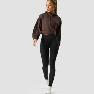 Stance Cropped Hoodie, Dark Brown