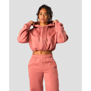 Everyday Cropped Hoodie Wmn, Rust