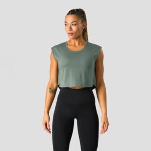 Butik 2 Stride Cropped Tank, Sea Green