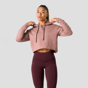 Stride Cropped Hoodie, Light Mauve