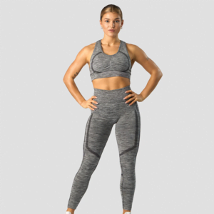 Rush Seamless Sports Bra, Grey Melange