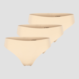 Butik 7 Soft Thong 3-pack, Beige