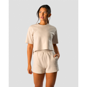Butik 10 Revive Heavy Cropped T-Shirt Wmn, Beige