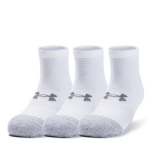 Butik 8 UA Heatgear Low Cut 3-pack Socks, White/Steel