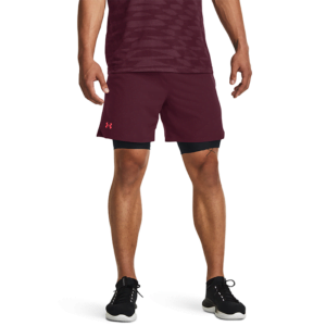 UA Vanish Woven 6in Shorts, Dark Maroon