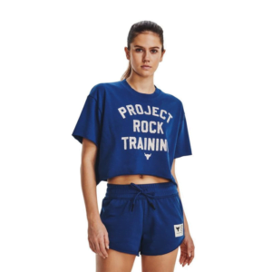 Butik 3 Project Rock SS Crop Rival Terry TG Blue Mirage