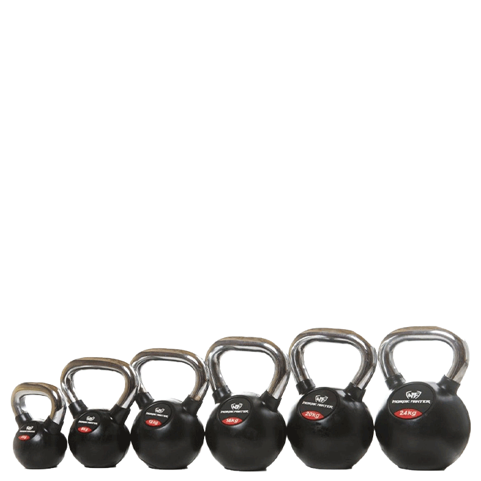 NF Kettlebells Gummi/Chromehandtag