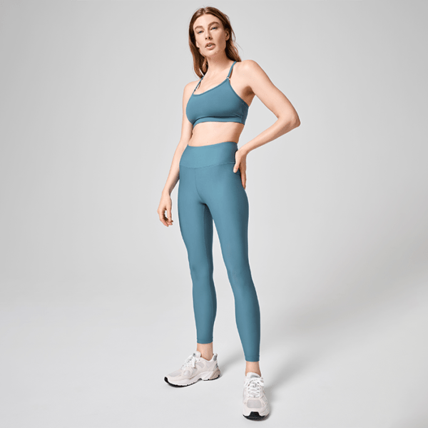 Graphic High Waist Tights, Ocean Blue