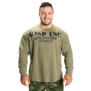 Thermal Gym Sweater, Washed Green