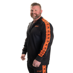 Butik 13 Track Suit Jacket, Black/Flame