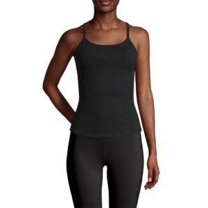 Strap Rib Tank, Black