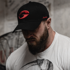 Butik 14 Gasp Baseball Cap, Black/Red
