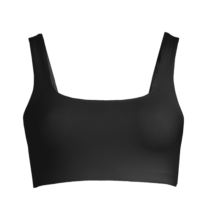 Square Neck Bikini Top, Black 1 Square Neck Bikini Top, Black