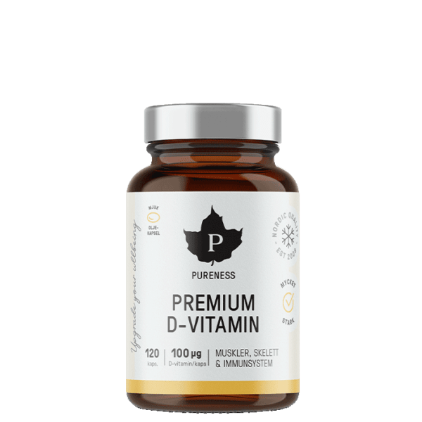 5600038 Pureness Premium D Vitamin 120 kapslar mars22