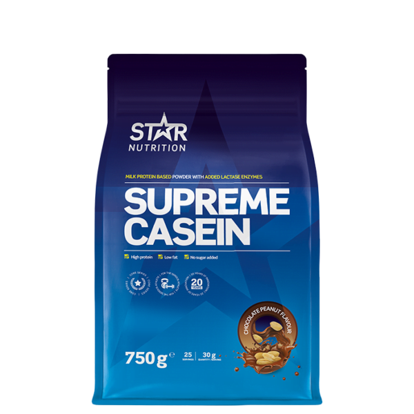 6896 1R Starnutrition SupremeCasein ChocolatePeanut 750g feb20