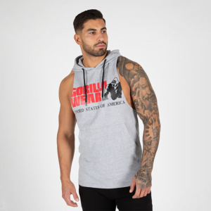 Butik 14 Rogers Hooded Tank Top, Grey Melange