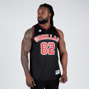 Butik 11 San Mateo Jersey Tank Top, Black/Red