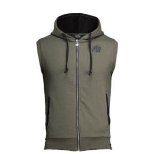 Butik 4 Springfield S/L Zipped Hoodie, Army Green