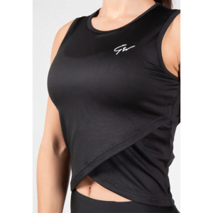 Butik 7 Estelle Twisted Crop Top, Black