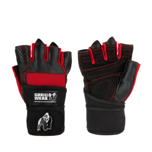 Butik 2 Dallas Wrist Wraps Gloves, Black/Red