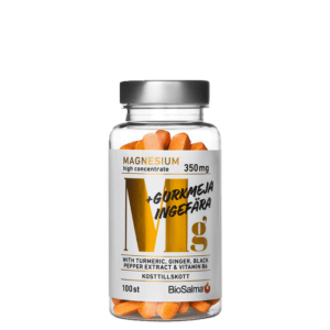Magnesium 350 mg + Gurkmeja Ingefära 100 tabletter