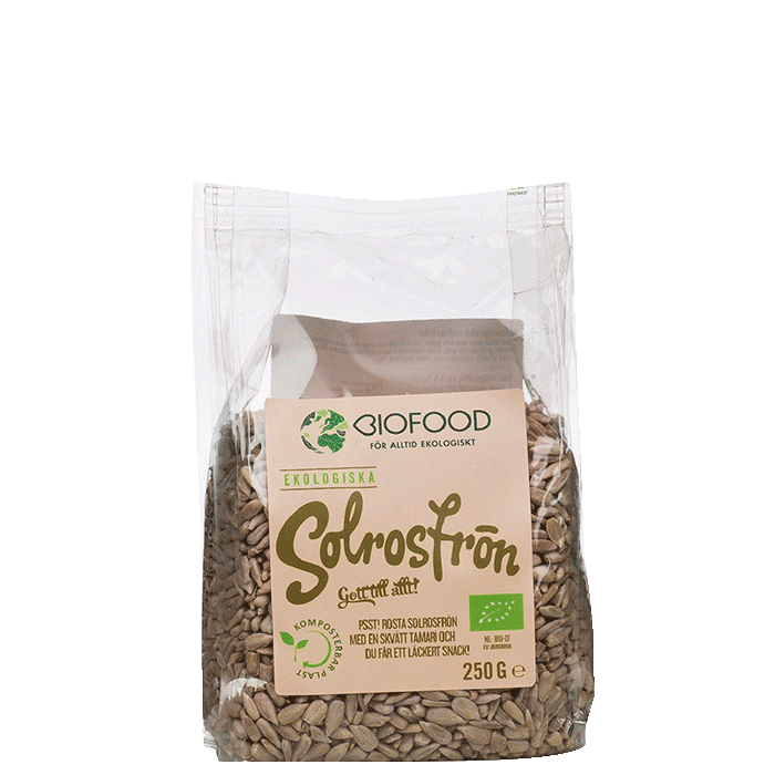 Ekologiska Solrosfrön, 250 g 1 Ekologiska Solrosfrön, 250 g