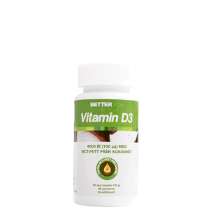 Vitamin D3 4000 IE + Kokosolja 90 kapslar