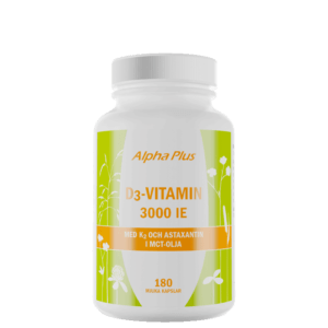 D3-vitamin 3000 IE + K2 180 kapslar