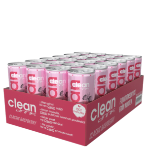 24 x Clean Drink, 330 ml, Classic Raspberry