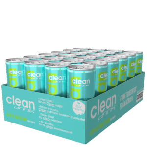 24 x Clean Drink, 330 ml, Kiwi/Smultron > koffeinfri