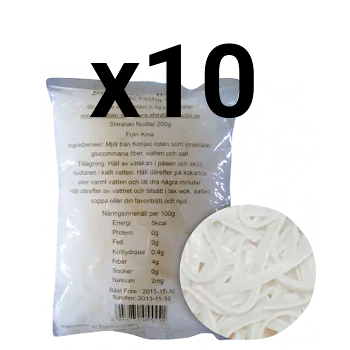 10 x Shirataki Fettucini, 200 gram 1 10 x Shirataki Fettucini, 200 gram
