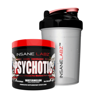 Psychotic Pre-Workout, 35  servings + Insane Labz Shaker
