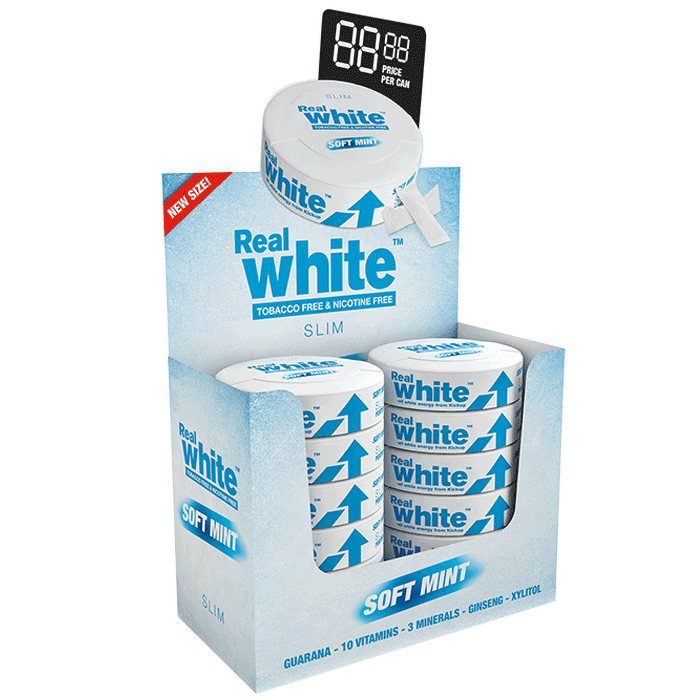 10 x Kickup Real White, Soft Mint SLIM, 24 portionspåsar 1 10 x Kickup Real White, Soft Mint SLIM, 24 portionspåsar